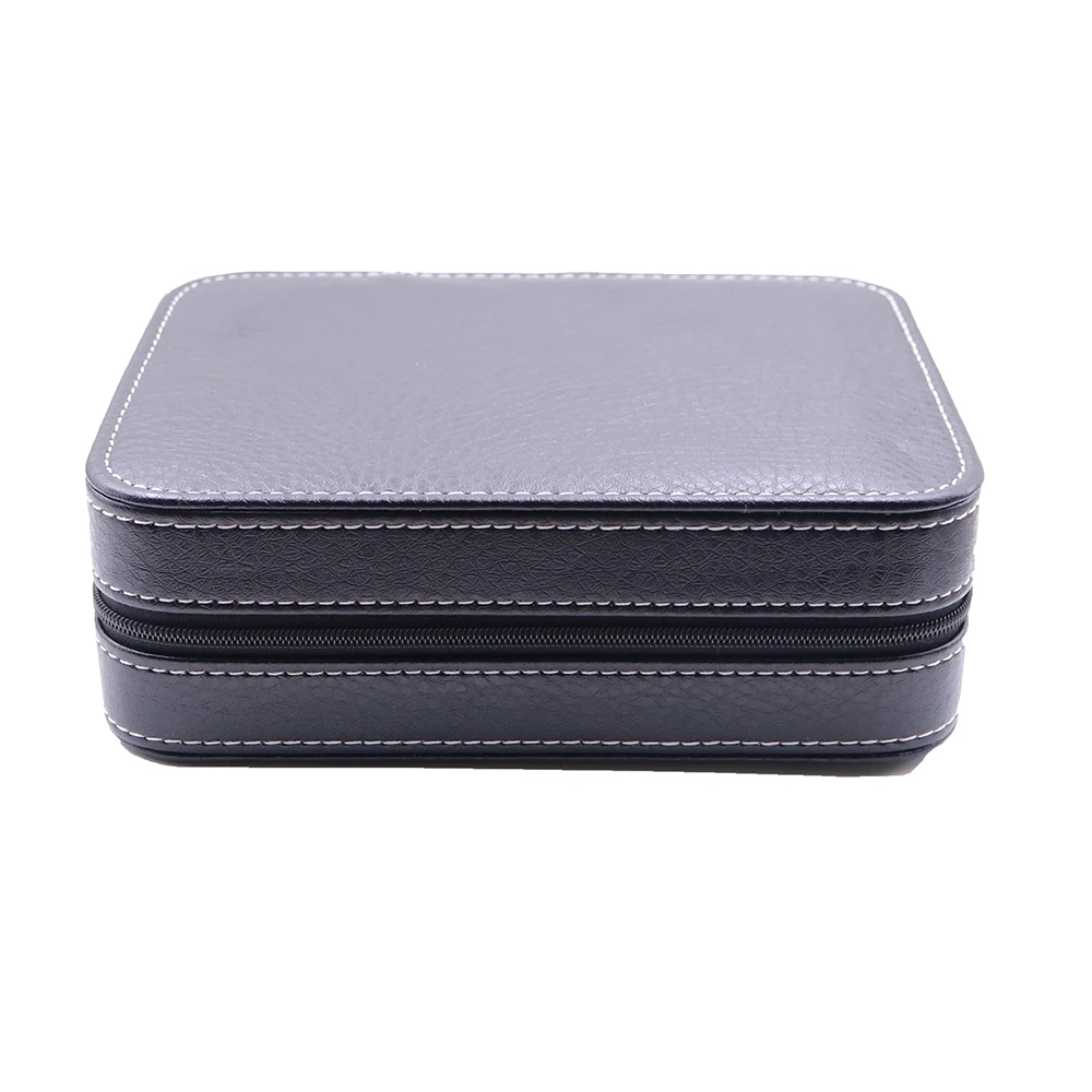 Коробка для хранения наручных часов CARLYWET Portable 4 Grids Luxury PU Leather Showing Display Wrist Watch Collector Storage Box Case Holder Tray For Rolex Omega.