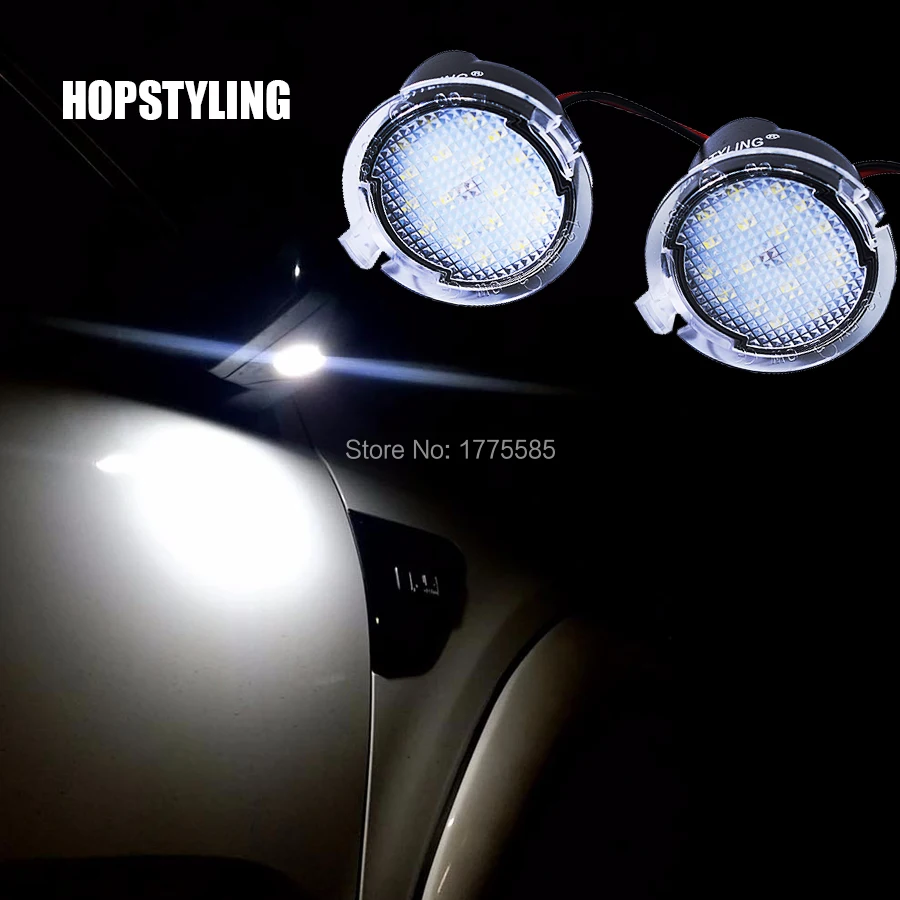 HOPSTYLING супер яркий 2 шт. светодиодный светильник под боковым зеркалом для Ford Edge Explorer Mondeo aurus F-150 S-Max
