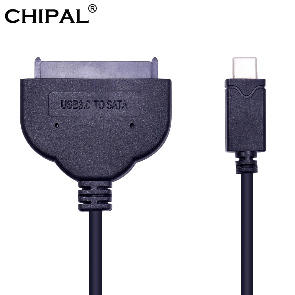 CHIPAL 10 шт. USB C 3 1 кабель с разъемами типа и SATA 0 адаптер Serial ATA III 7 + 15 22Pin конвертер для