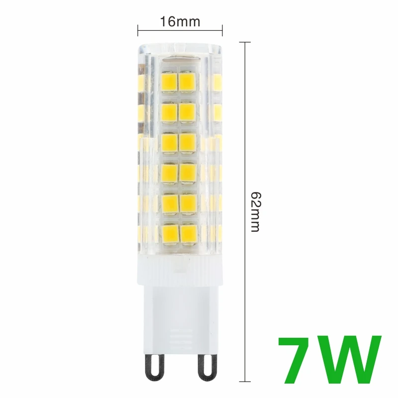 7W G9 светодиодный светильник 3 Вт, 4 Вт, 5 Вт, 7 Вт, AC220V 2835SMD светильник лампы заменить 30 40 50 70 Вт галогенная лампа для люстры - Испускаемый цвет: 7W