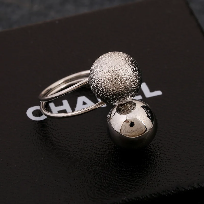 Adjustable Rings Round Balls Double Circle Ring Couple Finger Gifts For Women Men | Украшения и аксессуары