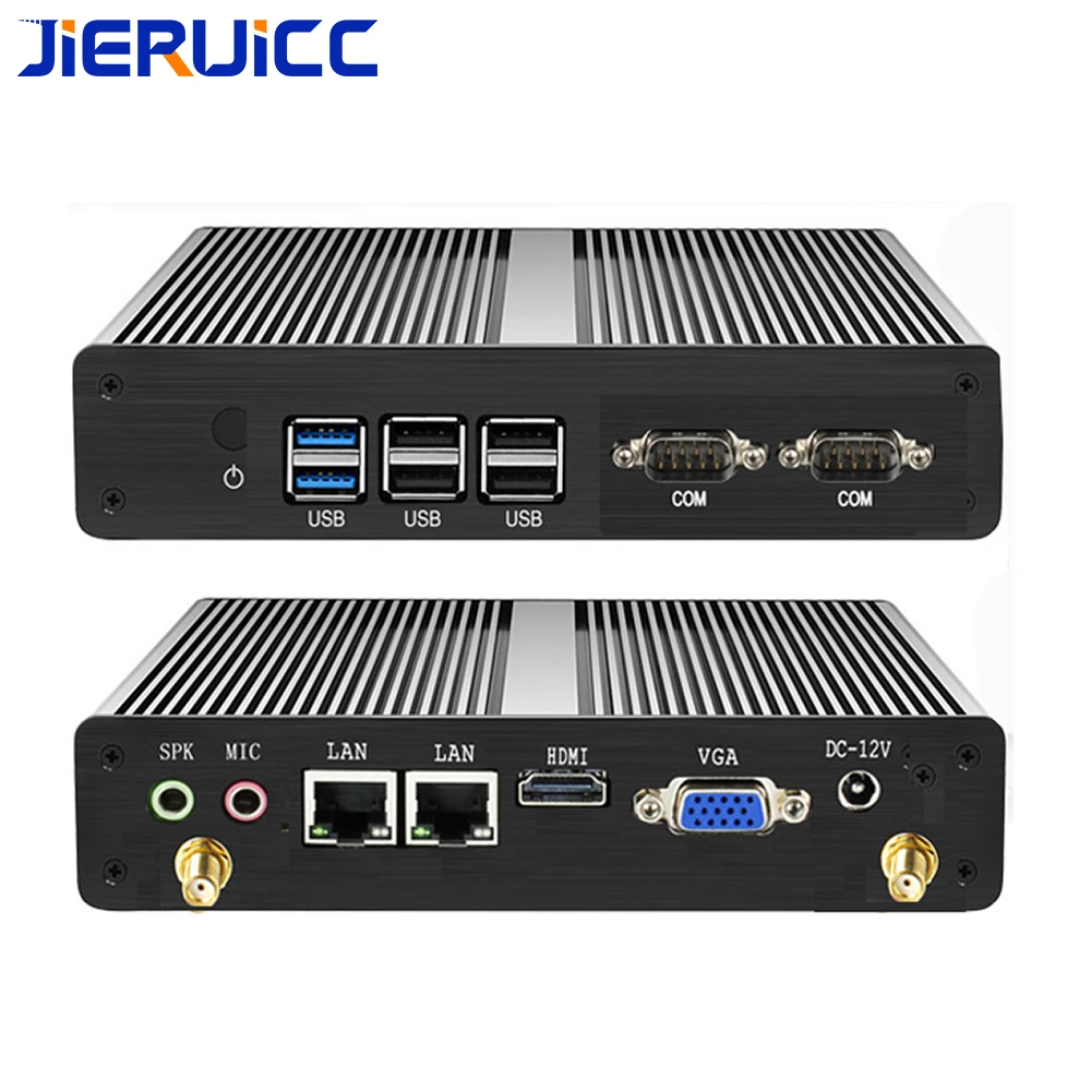Четырехъядерный процессор Intel NUC Celeron J1900 dual lan com rs232 mini pc 2 gigabit 1000 Мбит/с