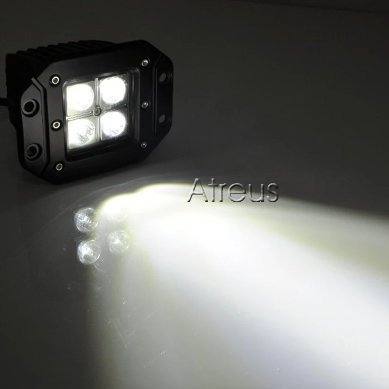 Atreus 10Pcs 3 дюйма 12 Вт Автомобильный светодиодный рабочий светильник 12V LED пятно