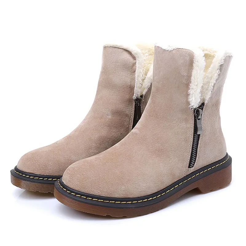 Dwayne Women Boots 2018 New Arrival Zipper Winter Fashion Ankle Snow Plush Warm Shoes 35-43 | Обувь