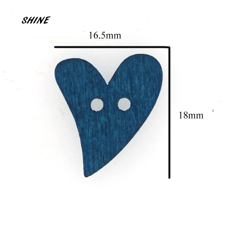 50 шт. деревянные пуговицы в форме сердца | Дом и сад