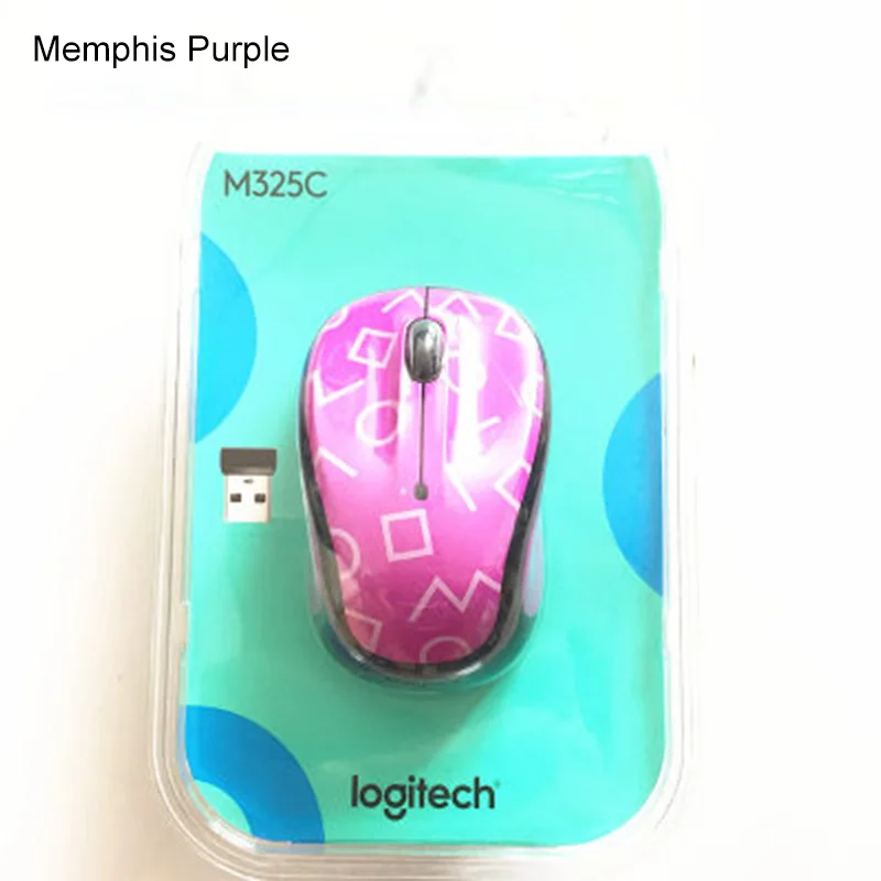 Беспроводная игровая мышь logitech M325C 2,4G с милыми картинками, поддержка 1000pdi для молодых девушек/мальчиков, официальная проверка