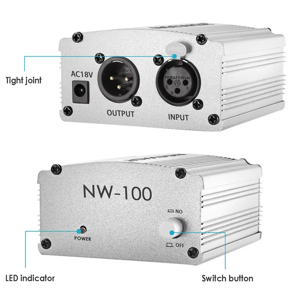 Neewer NW 700 конденсаторный микрофон комплект (синий) 48В фантомный источник питания