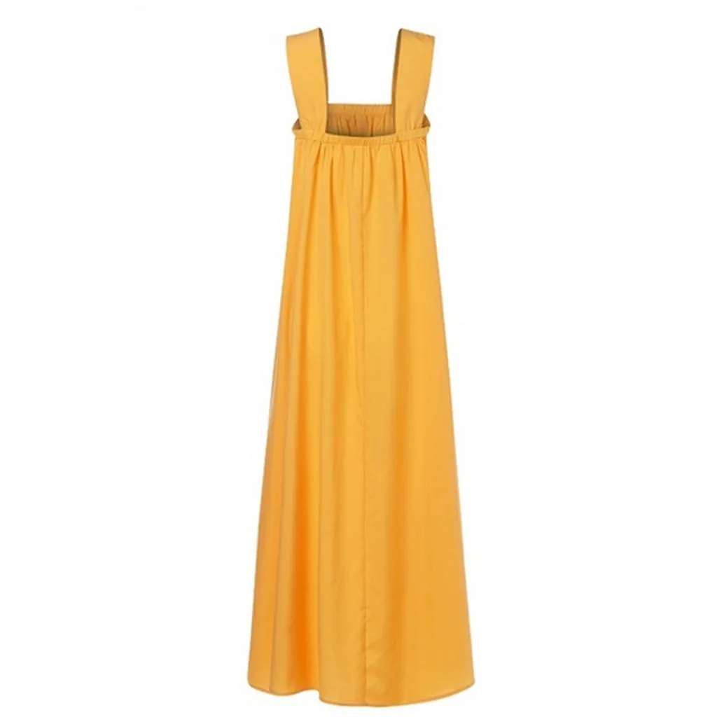 Женское платье для беременных однотонное длинное без рукавов 2019 | Мать и ребенок