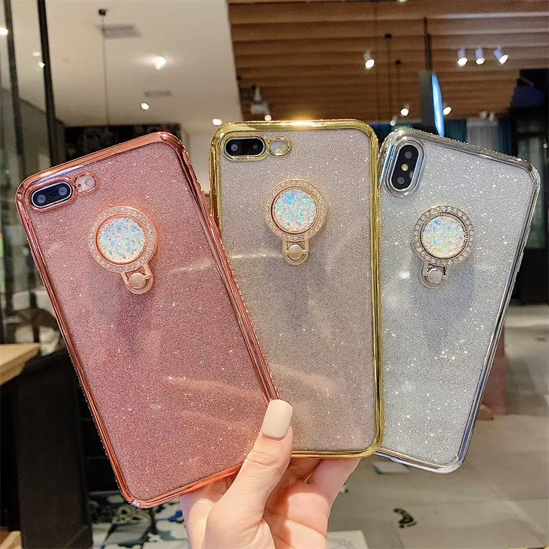 Роскошные Стразы чехол для iPhone 7 8 6 S 4 5 Plus X телефона блестящий зеркальный девочек