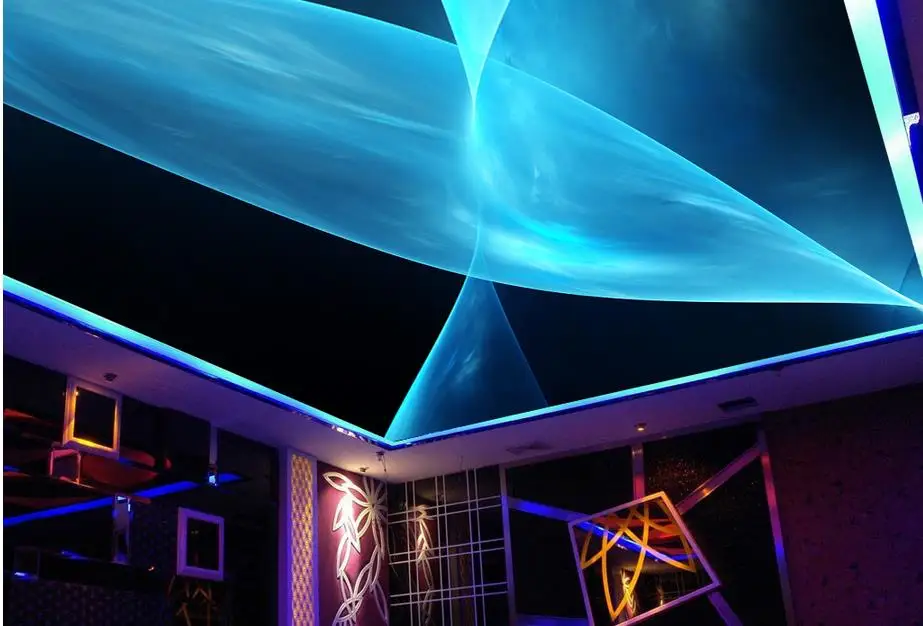 Фотообои настенные фрески потолочные обои синие абстрактные модные потолок