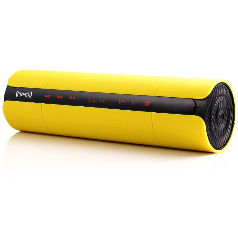 Цвет: желтый KR8800 сенсорный экран супер бас стерео USB NFC Беспроводной Bluetooth динамик с микрофоном, fm-радио, TF слот для карты - Цвет: Цвет: желтый