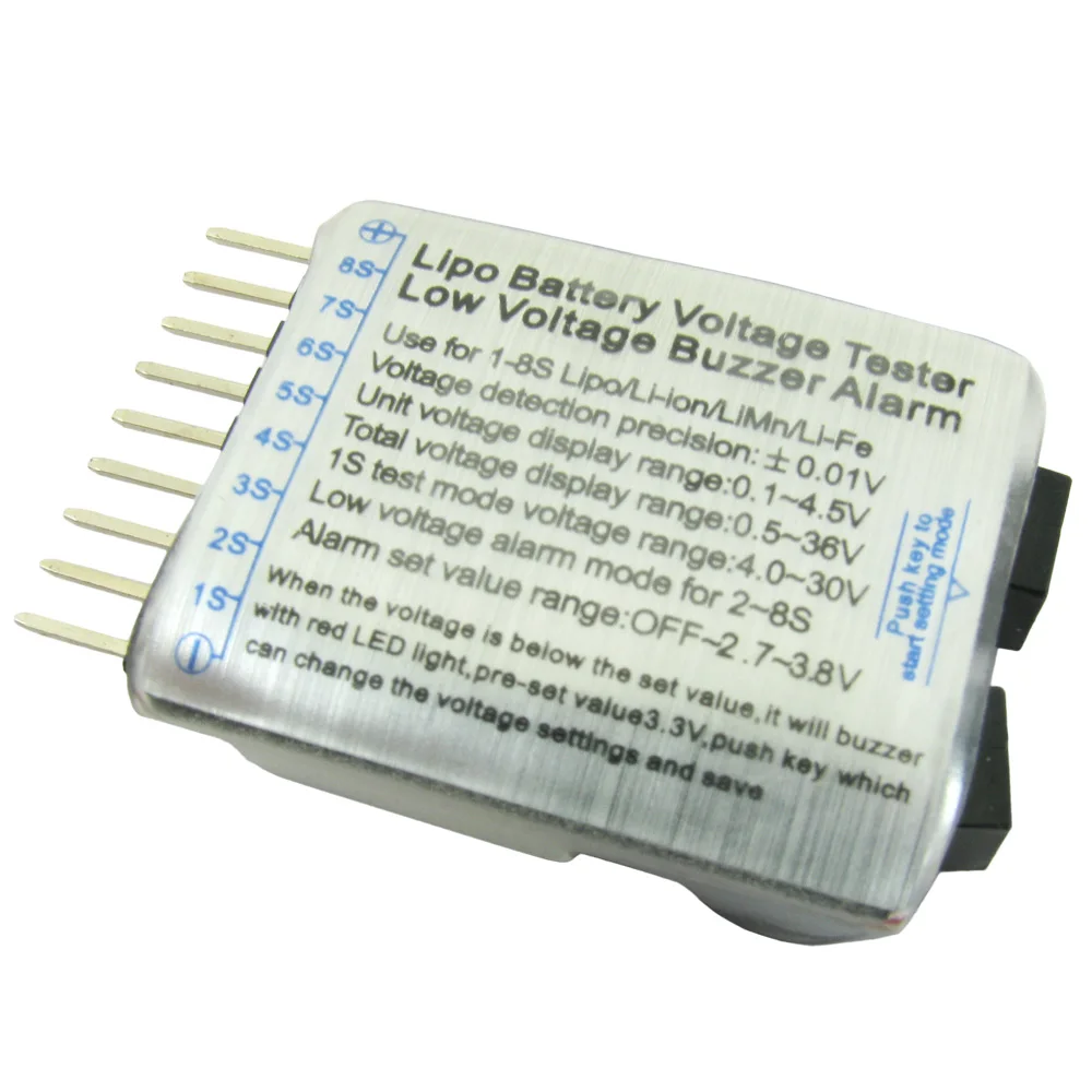1-8s Lipo тестер напряжения батареи низкого напряжения Звуковой сигнал 1 s-8 s для rc батареи