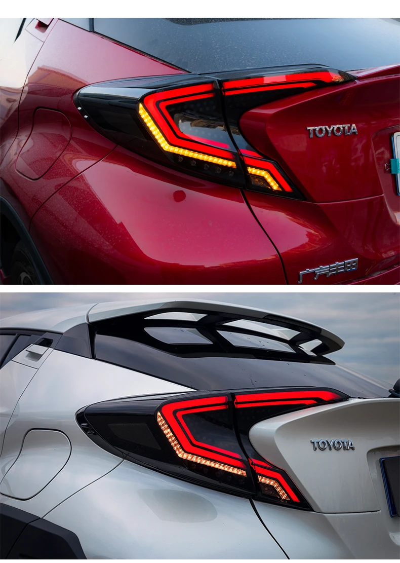 Автомобильные стильные стоп-сигналы для Toyota CH-R C-HR CHR светодиодные задние фонари противотуманная лампа задняя лампа DRL+ тормоз+ Парк+ Сигнальные огни