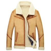 faux cashmere mens fur coat brown outwear jacket fleece mens fur coats faux sheepskin parka slim luxury winter warm