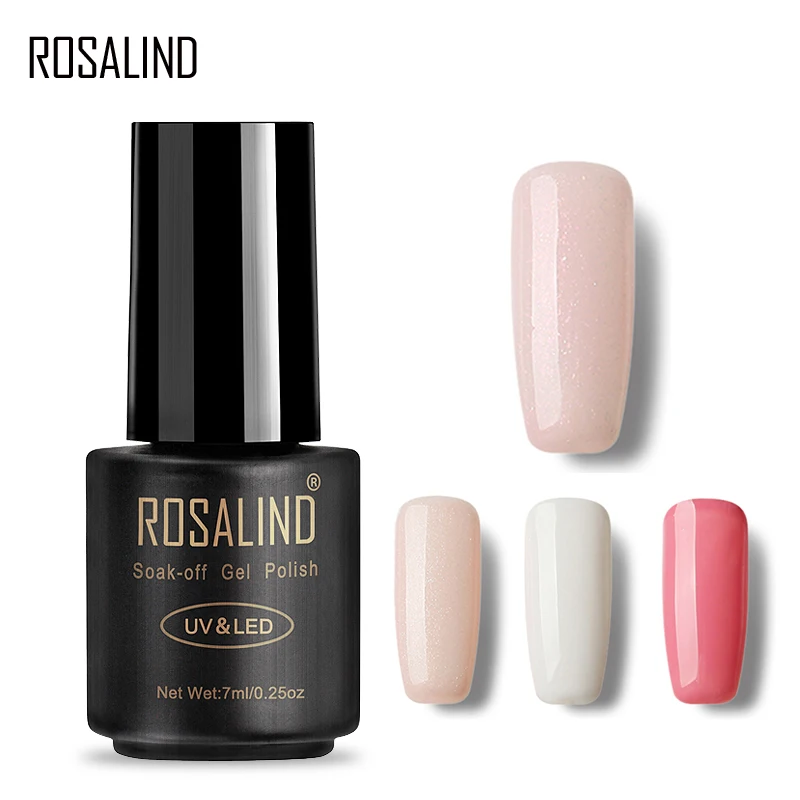 ROSALIND гель 1S 1323 1465 Vernis Полупостоянный телесный лак для ногтей 7 мл отмачиваемый