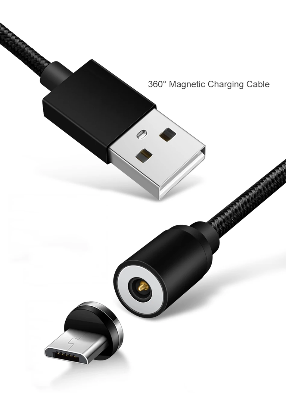 Магнитный Micro usb type-C кабель для iPhone, samsung, Xiaomi 2.4A, быстрая зарядка, магнитный кабель для передачи данных, usb-кабель для зарядки, кабель для мобильного телефона