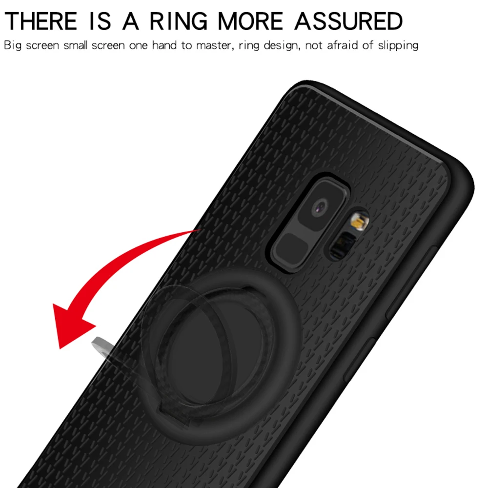 Магнитный чехол с кольцом для пальца для samsung Galaxy S7 край S8 S9 Plus Note 8 360 держатель подставка чехол для A3 A5 A7 A6 A8 плюс