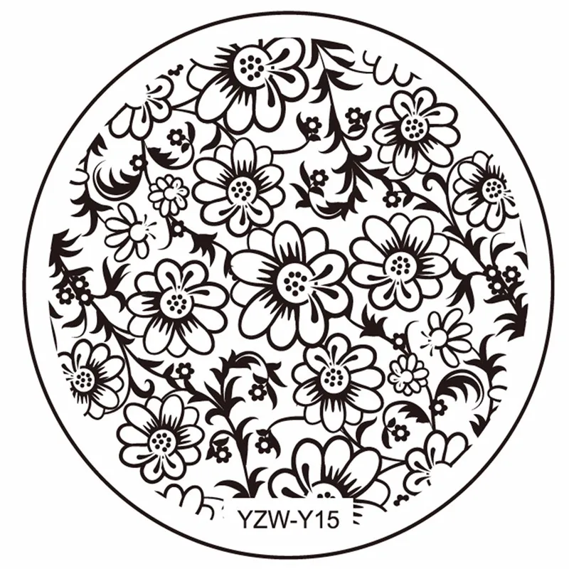 Новогодняя тема дизайн ногтей штамп шаблон изображения пластины YZWLE ногтей штамповки пластины набор