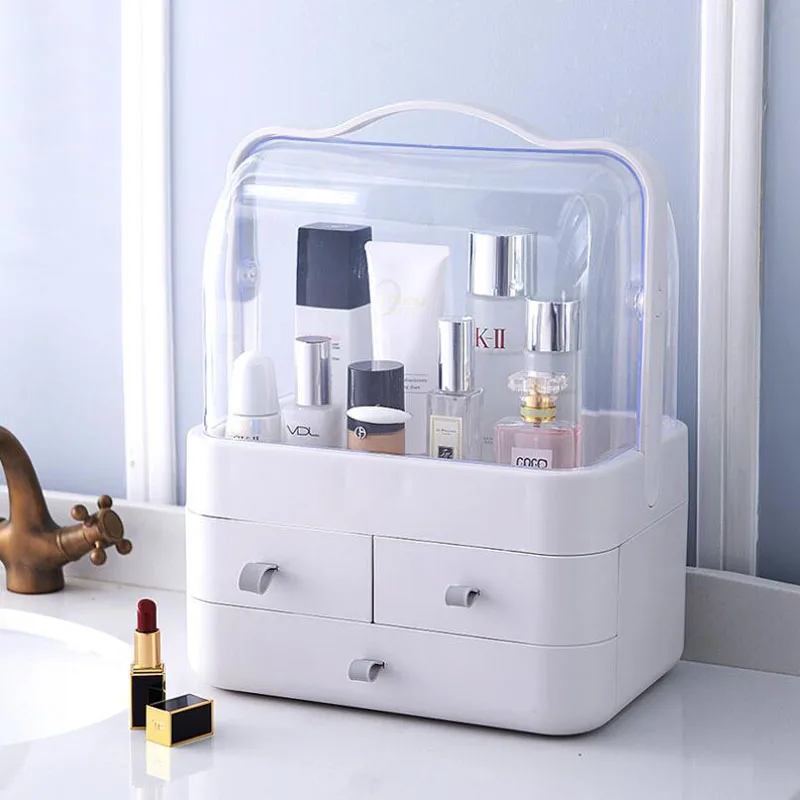 Большая пластиковая настольная помада для ванной контейнер прозрачный