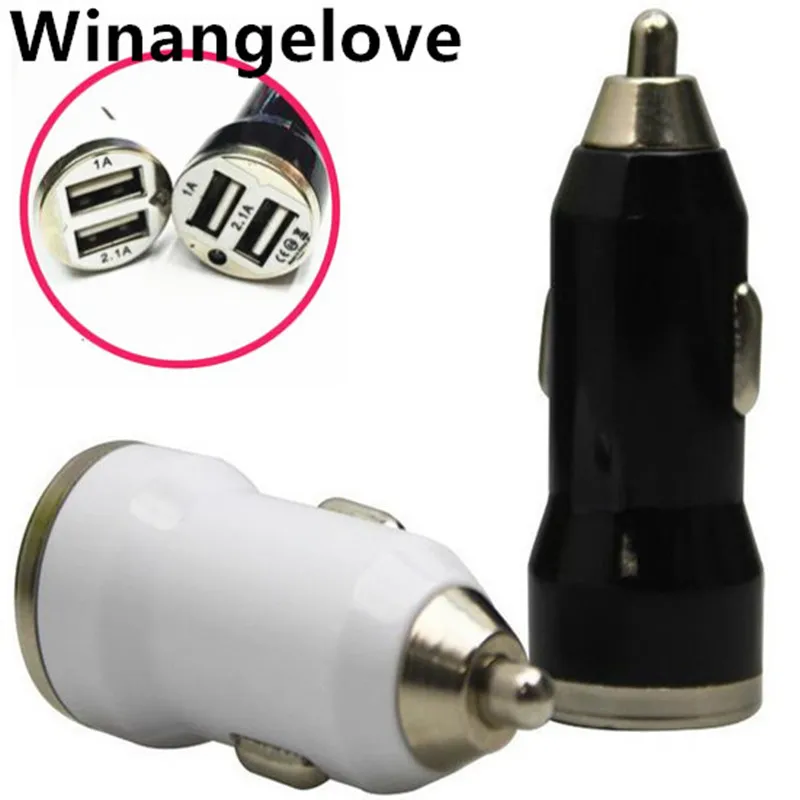 

Winangelove 2000pcs/lot Better quality full 2A 2.1A+1A Dual usb port car charger adapter for iphone 4 5 6 7 for samsung