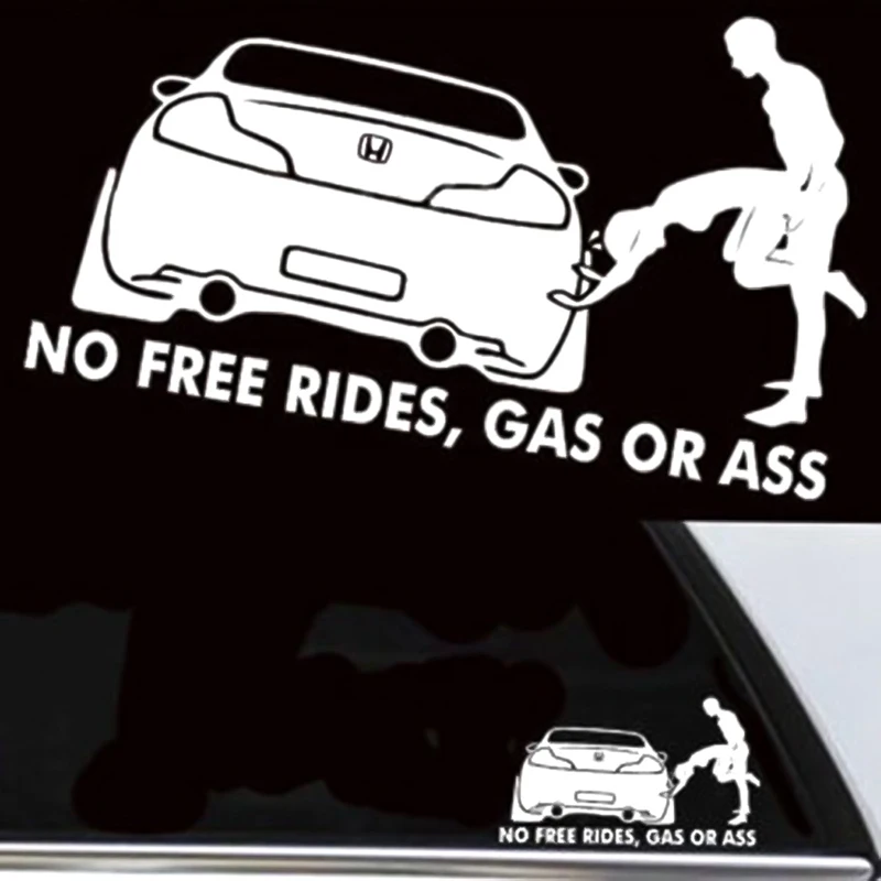 20*8CM GAS OR ASS No Free Rides Funny Vinyl Decals Car Sticker Window Bumper Body Styling Decorating | Автомобили и мотоциклы