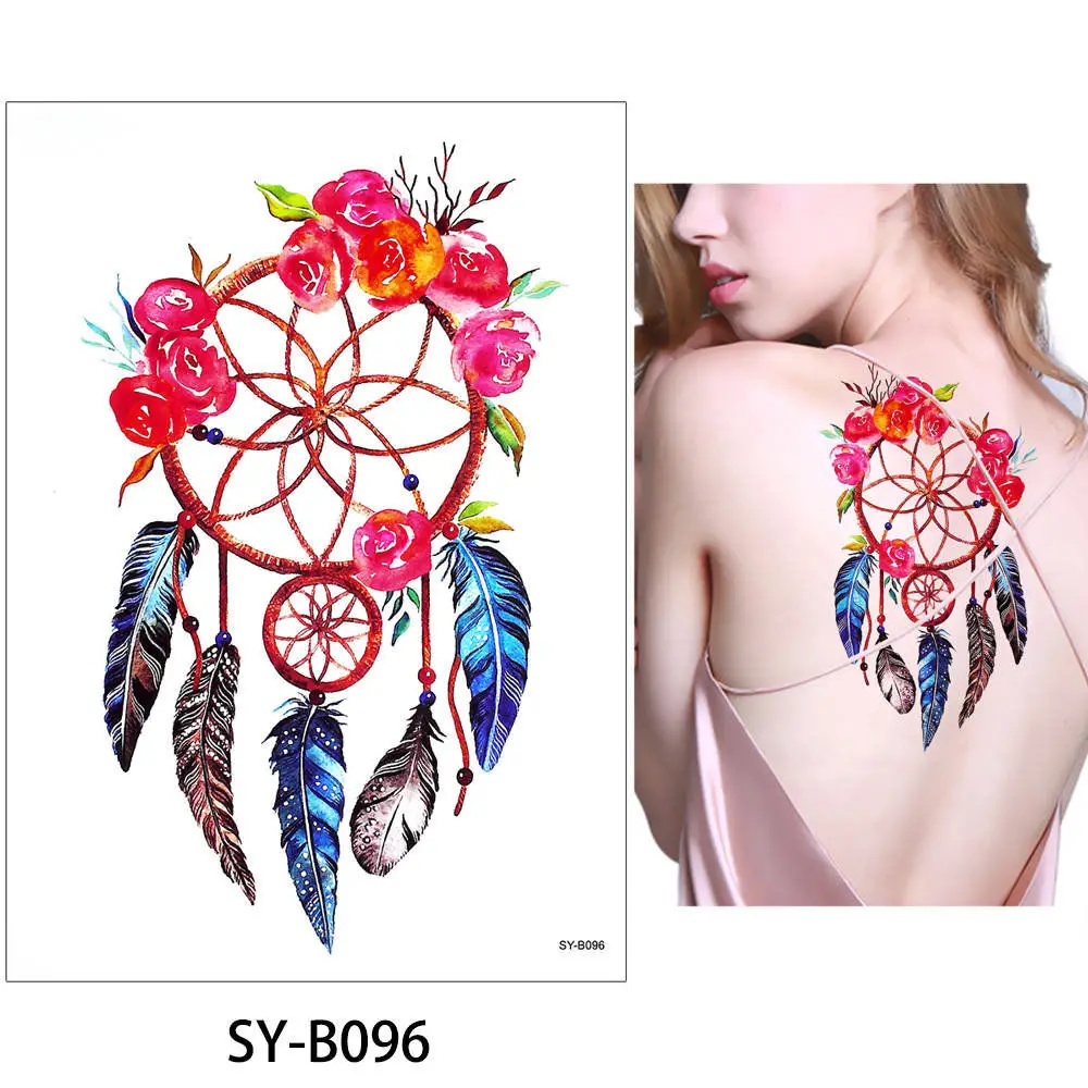 SY-B096 21*15 см glaryyears 24 конструкции 1 лист SY-B Временные татуировки Поддельные Черный Цветок Наклейка Водонепроницаемый тела Книги по искусству татуировки стикеры Henna - Цвет: SY-B096