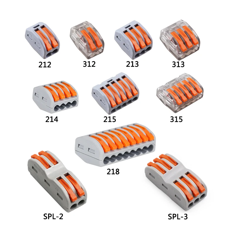 10 шт./лот 222-412 413 415 Мини Быстрый разъем провода универсальный компактный проводки