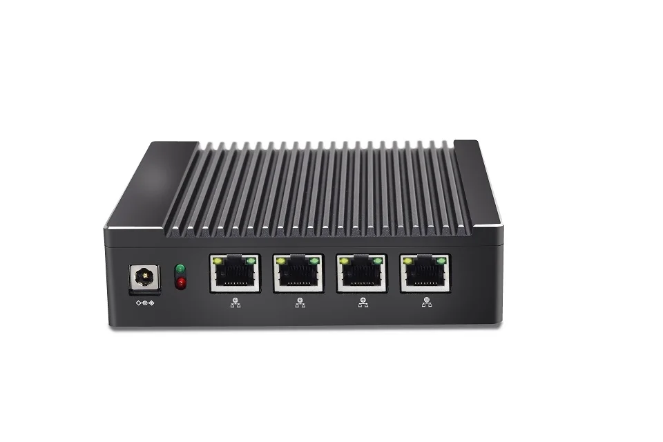 Причастником мини-ПК с 4 портами LAN, использование pfsense в качестве маршрутизатора/брандмауэра, безвентиляторный ПК без шума, низкая мощность мини-ПК четырехъядерный 2 ГГц