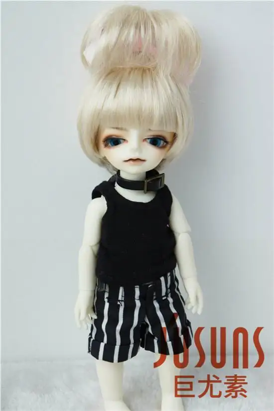 JD002 1/12 1/8 милый фонтан синтетический мохеровый BJD wigsuit для размера 3-4 дюймов 4-5 дюймов 5-6 дюймов куклы модные аксессуары - Цвет: 4-5inch Blond SM202