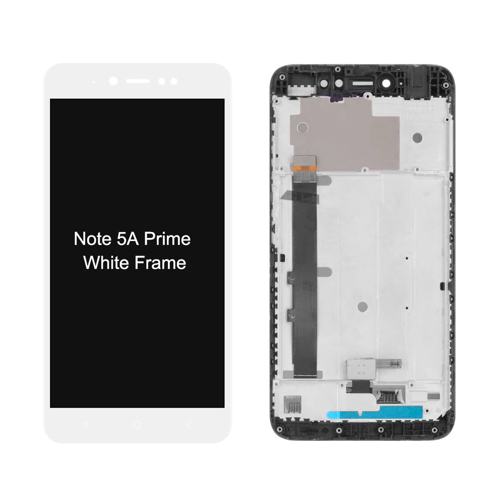 5A Prime Frame White Дисплей для Xiaomi Redmi Примечание 5A/Note 5A Prime lcd сенсорный экран дигитайзер с рамкой Y1/Y1 Lite Черный Белый - Цвет: 5A Prime Frame White