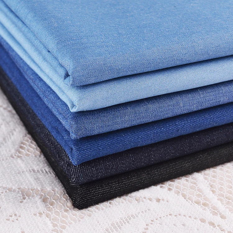 Летняя тонкая мягкая помытая джинсовая хлопковая ткань для рубашек юбок оптовая