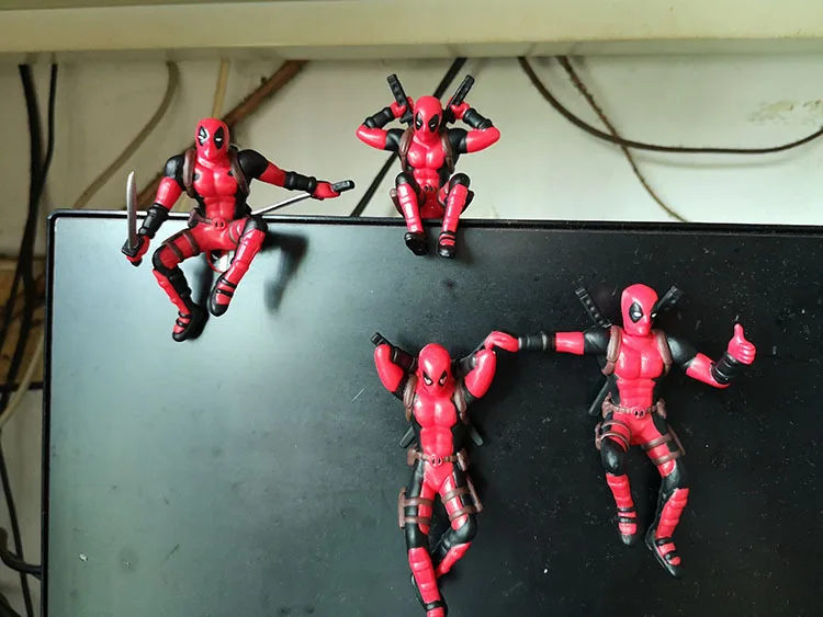 Marvel x 2 Accion figura postura sentada modelo аниме Mini decoracion muneca ПВХ coleccion Juguetes modelo|Игровые фигурки и