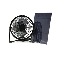 usb and solar mini fan 4 inch and 6 inch size 5w solar panel aluminum blade fan use for home office outdoor
