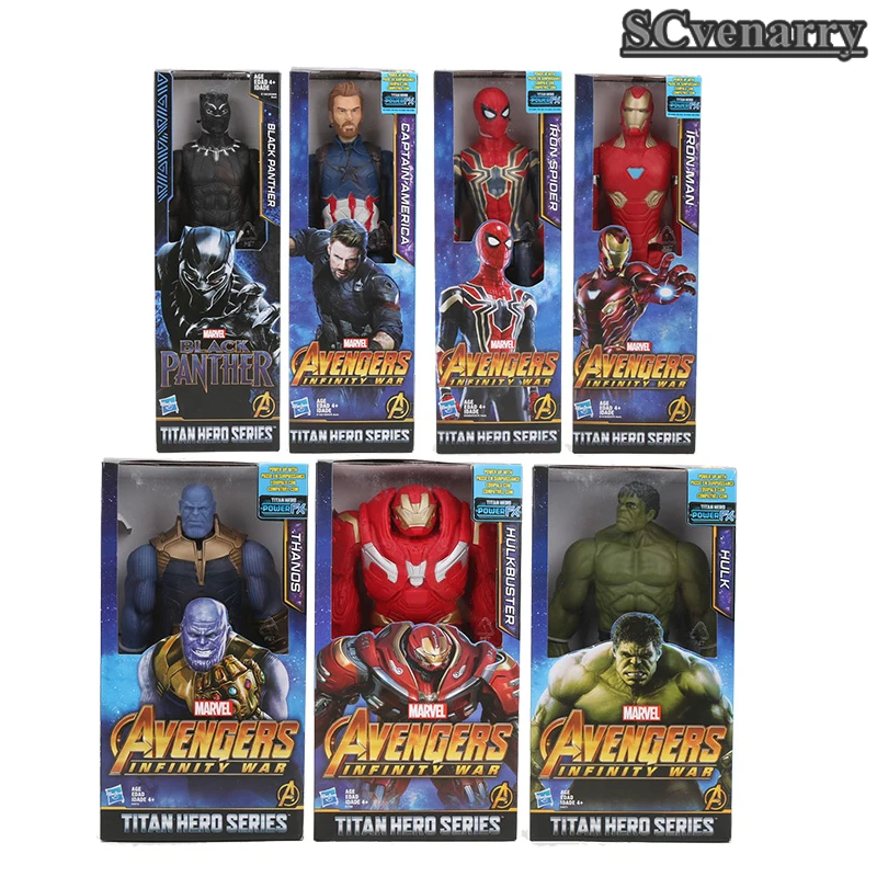 Marvel Мстители 3 Бесконечности войны фигурку Железный человек паук Капитан Америка