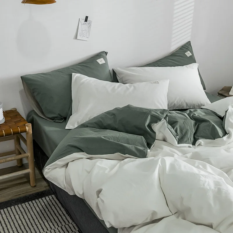 3 4 шт. постельный пододеяльник в скандинавском стиле простыня наволочка зеленый