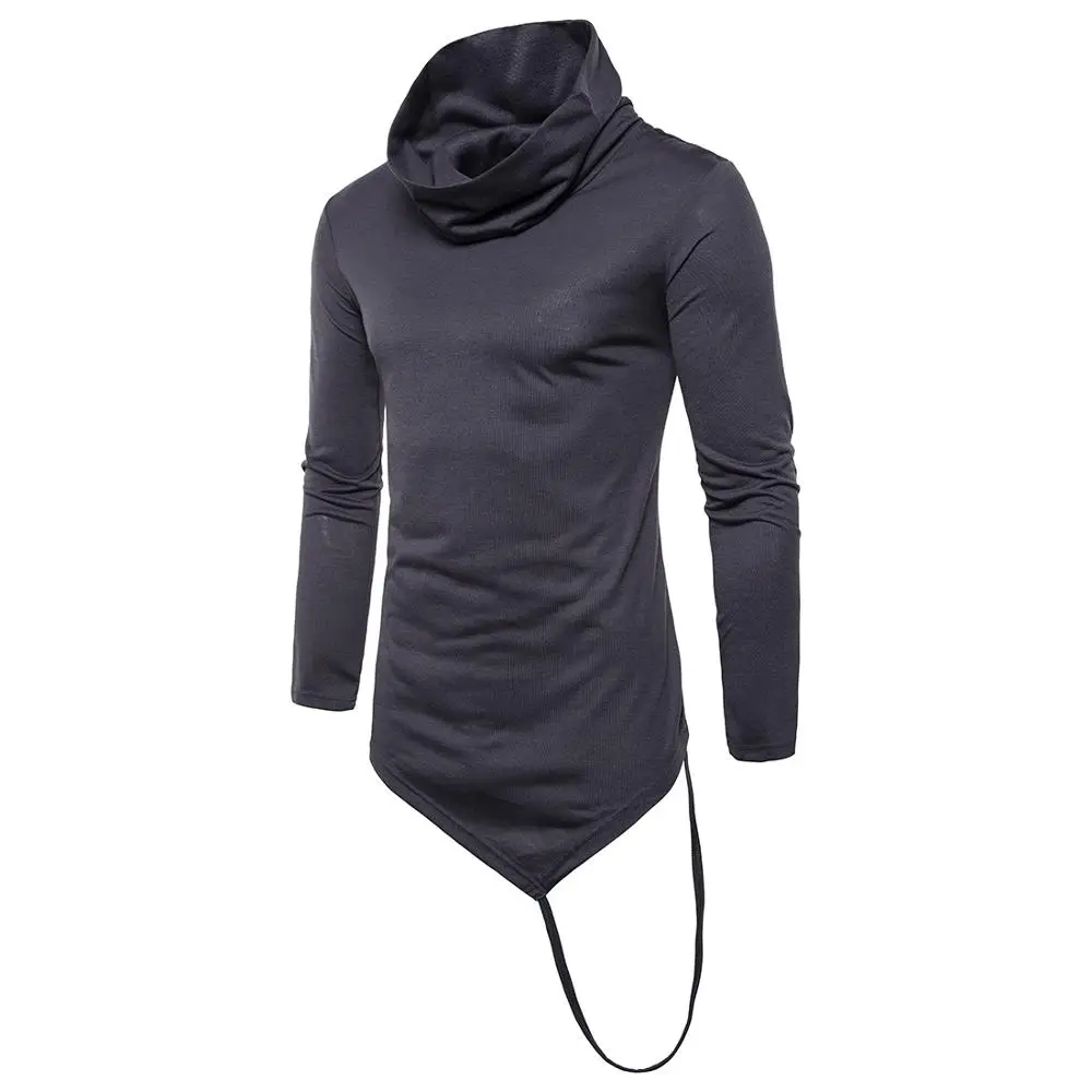 Осенняя мужская водолазка необычная футболка с длинным рукавом уличные футболки