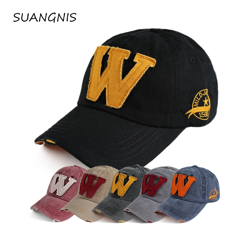

Хлопчатобумажная бейсболка с надписью W, Кепка Snapback, Кепка с костями, Кепка с эффектом дискомфорта, Мужская кепка на заказ