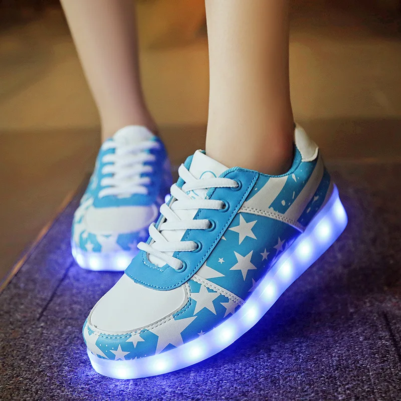 Luminous sneakers for Girls&Boys chaussure light up infant USB Charging led shoes with glowing slippers | Детская одежда и