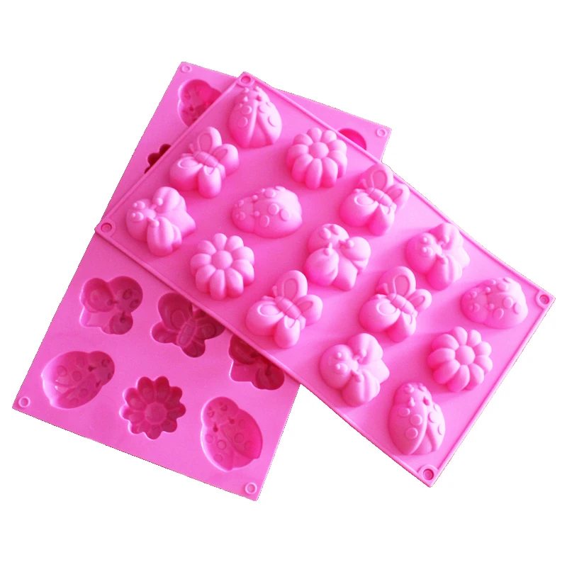 

Flower Soap Mold 15-Cavity Silicone Candy Chocolate Mould Handmade Cake Decaration Tools Soap Making Supplies