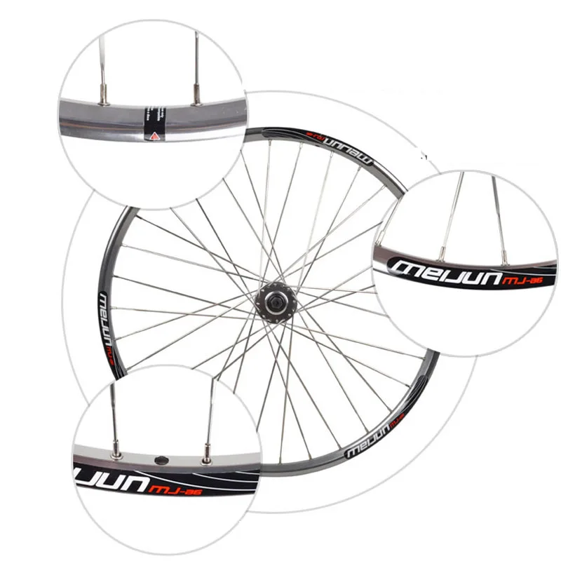 MEIJUN 26-inch 32H polished silver wheel disc brakes mountain bike spokes breaking wind flat stainless steel | Спорт и развлечения