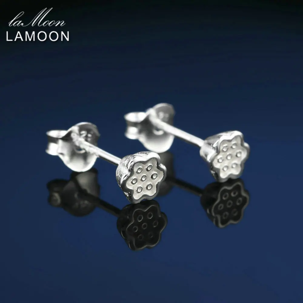 Ламон 2017 Новые Креативные серьги в форме лотоса китайском стиле 100% Стерлинговое