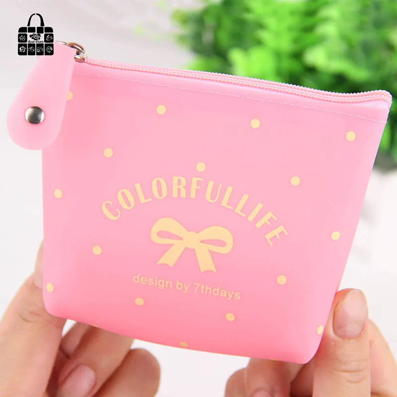 RoseDiary 4 цвета конфетные силиконовые кошельки с бантиком Детские для девочек и