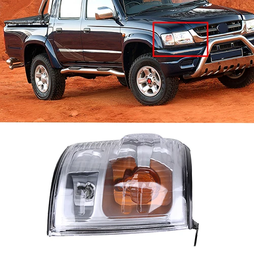Posbay передний угловой боковой светильник, индикаторная лампа для Toyota Hilux 2001 2002 2003 2004 2005, подтяжка лица, Автомобильные Боковые указатели поворота - Испускаемый цвет: 1 Pcs Right