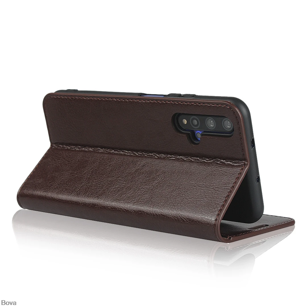 Premium Leather Case for Huawei Honor 20 Pro Honor20 Case Honor 20 flip case card holder cowhide holster Coque Fundas
