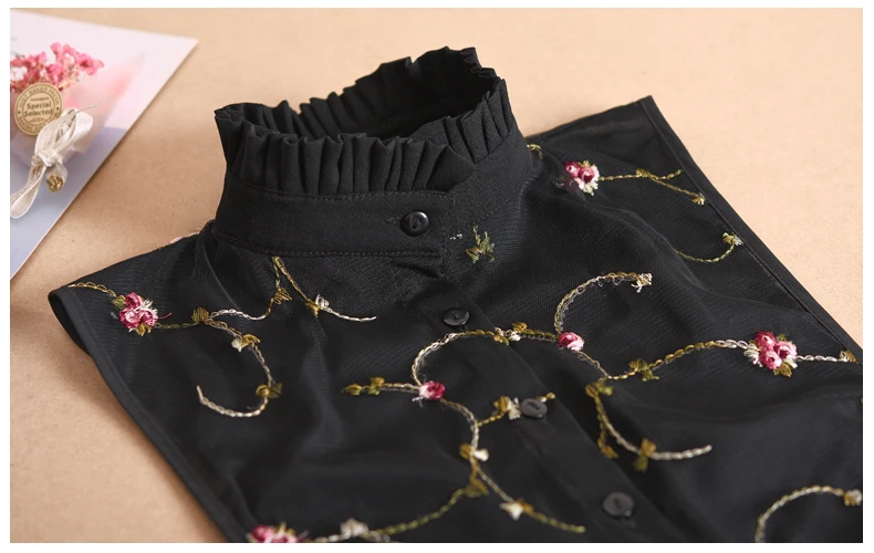 Модный жилет блузка рубашка Съемная вертикальная вышитая стразы винтажная