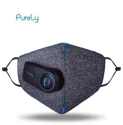 black only mask Xiaomi чисто анти-загрязнения воздуха спортивная маска с PM2.5 550 мАч перезаряжаемый фильтр Трехмерная структура очистки - Цвет: black only mask