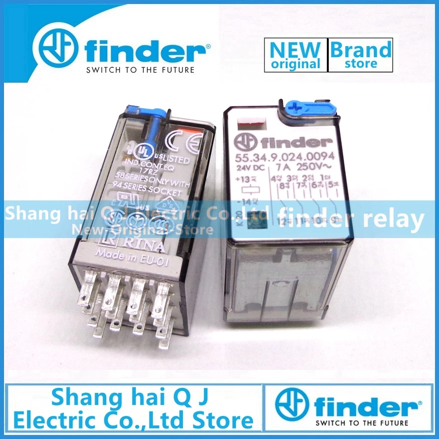 

Brand new and original finder 55.34.9.024.0094 55.34 24VDC 7A 4co finder relay