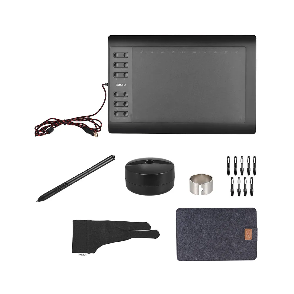 Bosto 1060 Plus 1060 plus, цифровой планшет, графический планшет, доска для рисования, покраска, доска для письма, Pad 10 ''* 6'', 8192 уровень давления