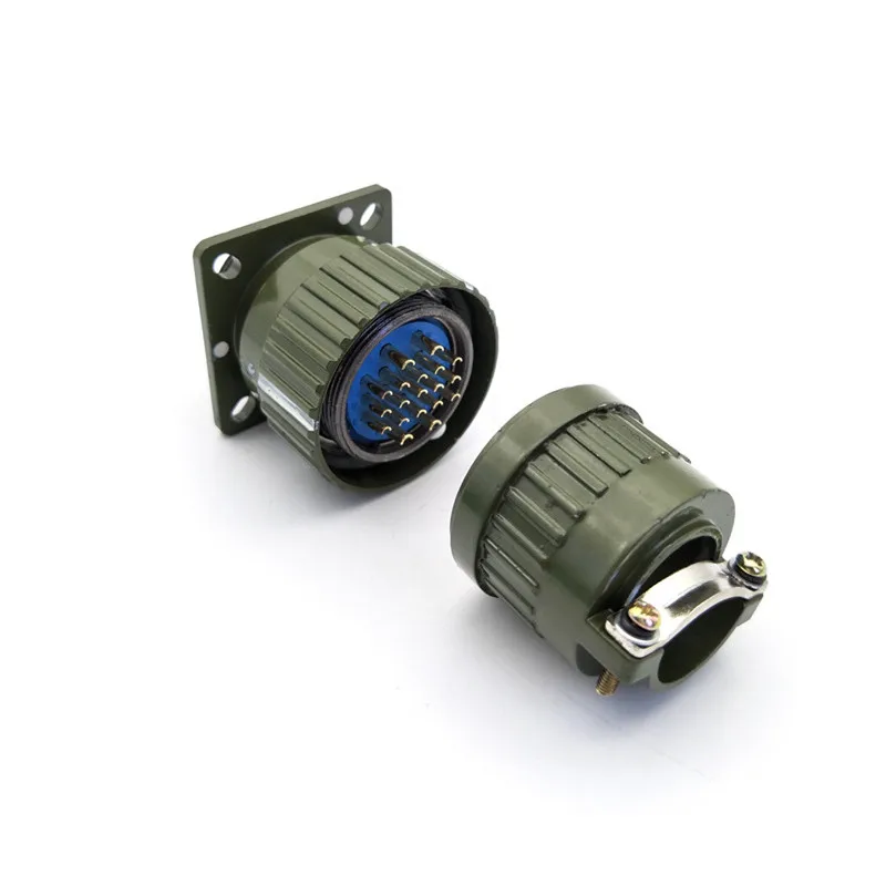 Военная Модель авиационный разъем позолоченный 19 контактов круглый армейский