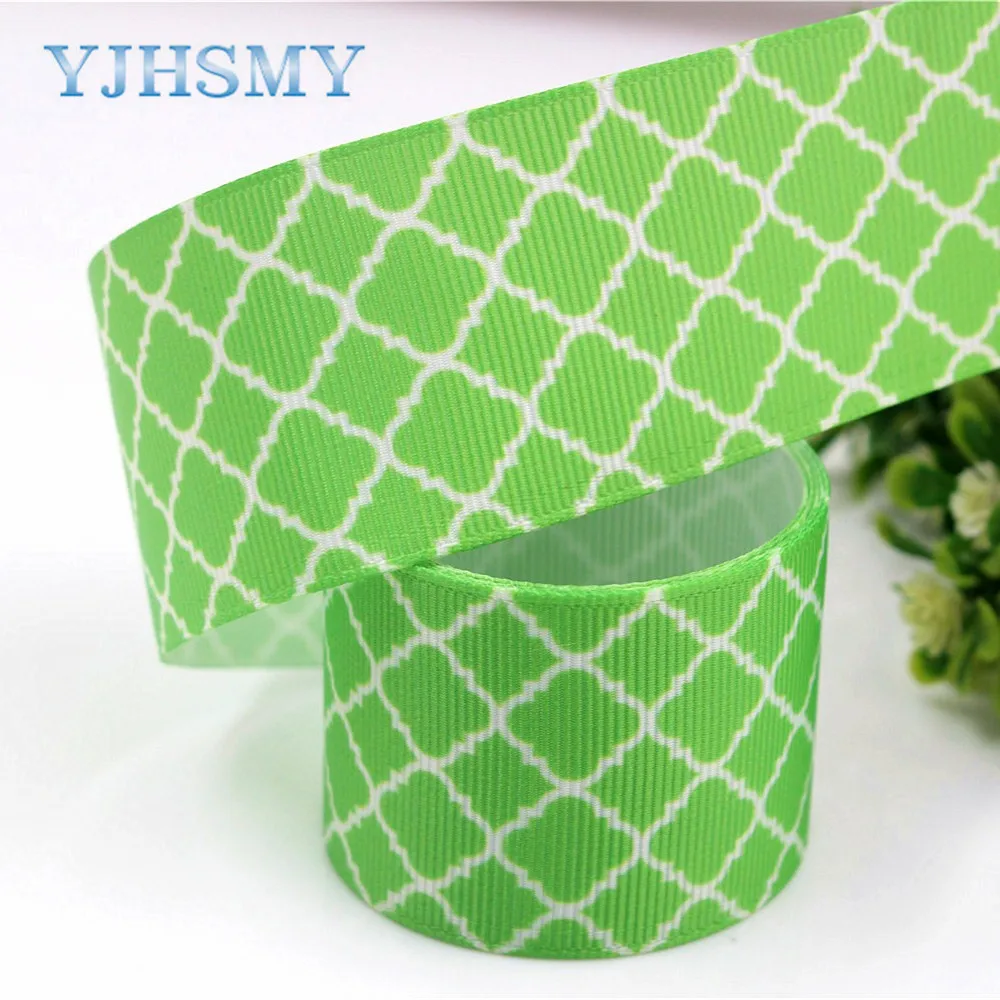 YJHSMY 1712276 38 мм 10 ярдов разноцветные ленты термопечать grosgrain Свадебные аксессуары DIY